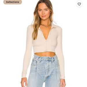 THE RANGE ribbed crop top